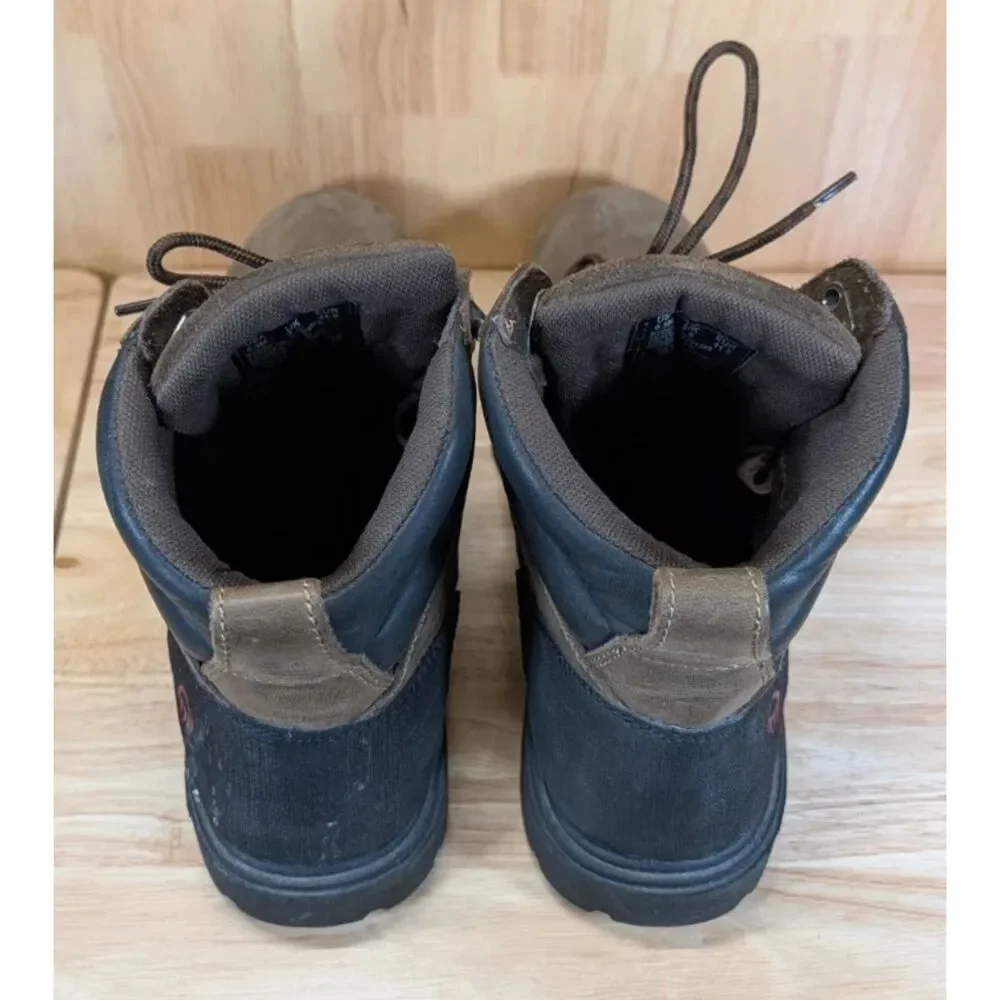 Wolverine Work Boots Mens 8.5M Brown Leather Steel Toe Lace‎ Up